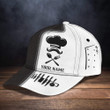 Custom Name Printing Baseball Cap Hat B&w Chef Gift For Chef