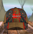 Red Handprint Indigenous Native American Printing Baseball Cap Hat
