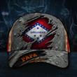 Arkansas Papa The Legend Pride Printing Baseball Cap Hat