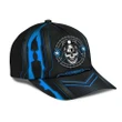 Blue Light American Skull Police Printing Baseball Cap Hat