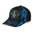 Blue Light American Skull Police Printing Baseball Cap Hat
