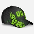Nice Green Neon Racing Tribal Printing Baseball Cap Hat Custom Name