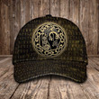 Gold Celtic Texture Viking Printing Baseball Cap Hat