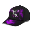 Purple And Black Fibromyalgia Awareness Eagle Printing Baseball Cap Hat