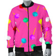 Lollipop Colorful Pattern 3d Printed Unisex Bomber Jacket