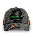 Eagle Veteran Logo Thin Green Line Printing Baseball Cap Hat