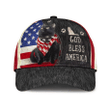 Black Cat God Bless America Printing Baseball Cap Hat
