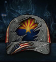 Printing Baseball Cap Hat Arizona State Flag U.s Flag Gift For Dad