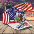 Printing Baseball Cap Hat Happy Independence Day Funny Parrot