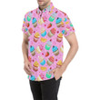Cupcake Pattern Print Design Cp05 3d Men's Button Up Shirt