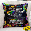 To My Wife You Are Stronger Smarter Through My Eyes Custom Name Pillow Cover Home Decor