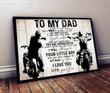 To My Dad You Will Always Be My Dad My Hero Biker Dad Motorcycles Lover Vertical Poster