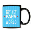 Best Papa In The World Loving Heart Mug