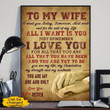 To My Wife You Are My One And Only Custom Name Vertical Poster