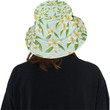 Yellow Plumeria Pattern Light Background Unisex Bucket Hat