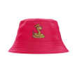 King Brown Snake Red Background Bucket Hat