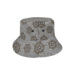 Nautical Wood Steering Wheel Pattern Unisex Bucket Hat