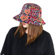 Colorful Heart Pattern Print Design Unisex Bucket Hat