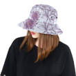 Water Lily Faint Pattern Design Unisex Bucket Hat