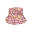 Cake Pattern Background Cute Pink Unisex Bucket Hat