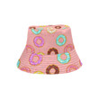 Cute Donut Pattern Pink Background Unisex Bucket Hat