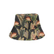 Dark Tropical Flower Pattern Unisex Bucket Hat