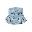 Beagle Dog Different Styles Blue Background Unisex Bucket Hat
