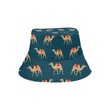 Camel Pattern Blue Blackground Unisex Bucket Hat
