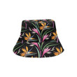 Pink And Yellow Tropical Flower Pattern Unisex Bucket Hat