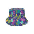 Hawaiian Themed Pattern Light Purple Skin Unisex Bucket Hat