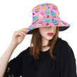 Cupcake Pattern Print Design Blue Skin Unisex Bucket Hat