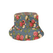 Red And Yellow Rose Pattern Print Design Unisex Bucket Hat