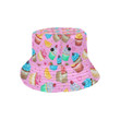 Cupcake Pattern Print Design Blue Skin Unisex Bucket Hat