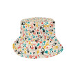 Cream Saxophone Pattern Background Unisex Bucket Hat