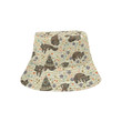 Brown Raccoon Pattern Unisex Bucket Hat
