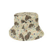 Brown Raccoon Pattern Unisex Bucket Hat