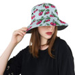 Sweet Cherry Pattern Turquoise Unisex Bucket Hat