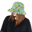 Lemon And Leaves Pattern Print Design Unisex Bucket Hat