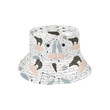 Polar Bears Star Poka Dot Pattern Unisex Bucket Hat
