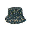 Gold Snowflake Chirstmas Cool Pattern Unisex Bucket Hat