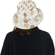 Gold Texture Mushroom Pattern Unisex Bucket Hat