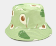 Avocado Pattern White Background Bucket Hat