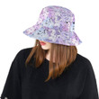 Lilac Pattern Print Design Unisex Bucket Hat