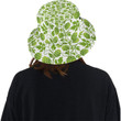 Hop Design Pattern White Background Unisex Bucket Hat
