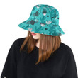 Bright Blue Cactus Pattern Unisex Bucket Hat