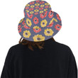 Pink Yellow Anemone Pattern Unisex Bucket Hat