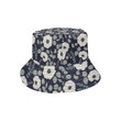 Anemone Pattern Print Design Light Purple Background Unisex Bucket Hat