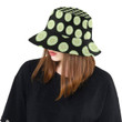 Cucumber Pattern Print Black Unisex Bucket Hat