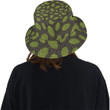 Hop Pattern Black Background Unisex Bucket Hat