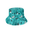 Bright Blue Cactus Pattern Unisex Bucket Hat